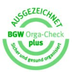 Gütesiegel mit Auszeichnung der BGW in Sachen Sicherheit und Gesundheit