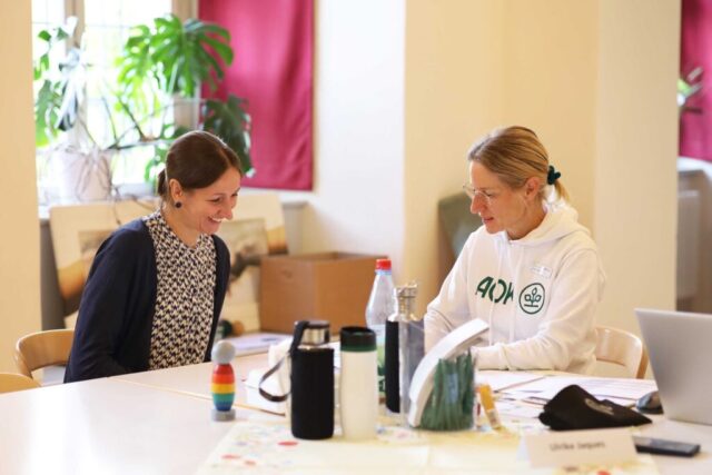 Ernährungsberatung der AOK beim Gesundheitstag im Kloster Oberzell.