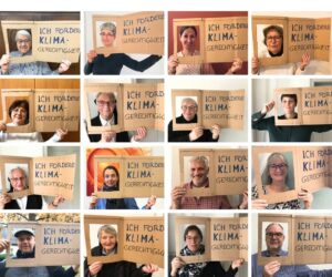 Schwestern, Mitarbeitende und Ehrenamtliche fordern Klimagerechtigkeit.